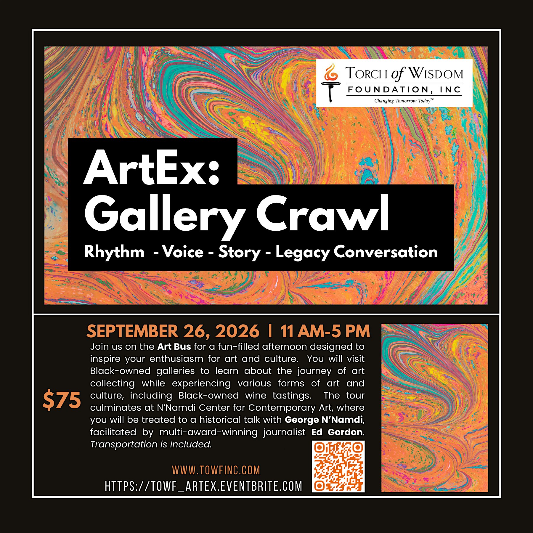 TOWF 2026 ArtEx: Gallery Crawl -  Rhythm * Voice * Story * Legacy