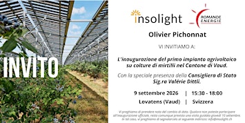 Inaugurazione del nostro nuovo impianto agrivoltaico per mirtilli bio