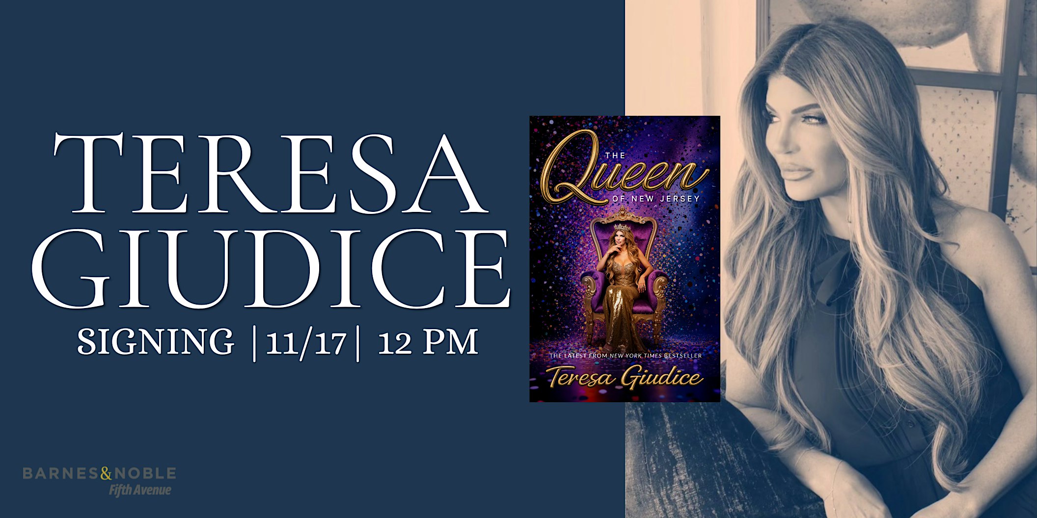 Signing with Teresa Giudice for THE QUEEN OF NEW JERSEY @ B&N 5th Ave, NYC!