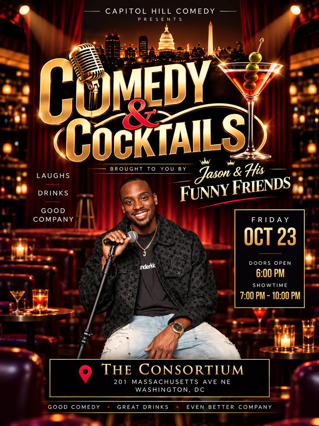 COMEDY & COCKTAILS: 
FREAKIN' FUNNY FRIDAYS
