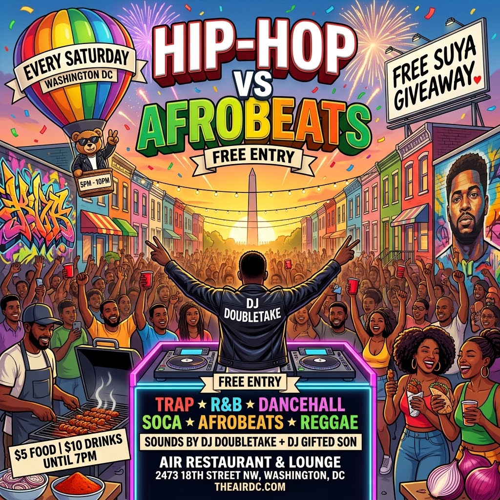 Hip-Hop vs AfroBeats - Free Suya Giveaway - Free Entry
