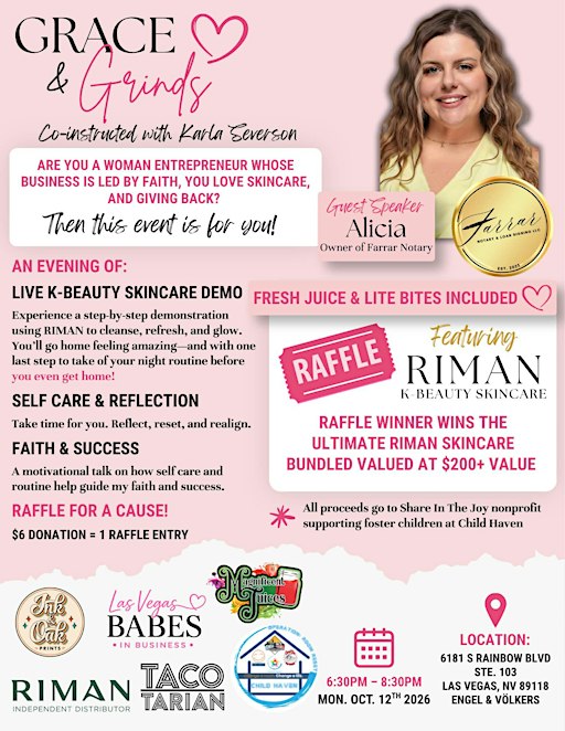 Grace & Grinds Faith Based Entrepreneur Monthly Meet Up (Female only)
