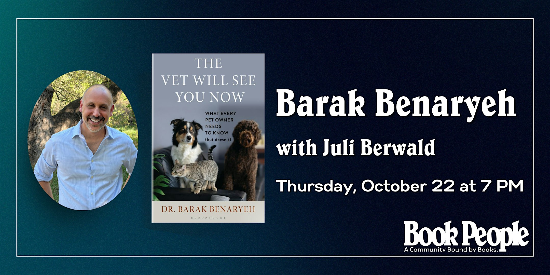 BookPeople Presents: Dr. Barak Benaryeh - The Vet Will See You Now