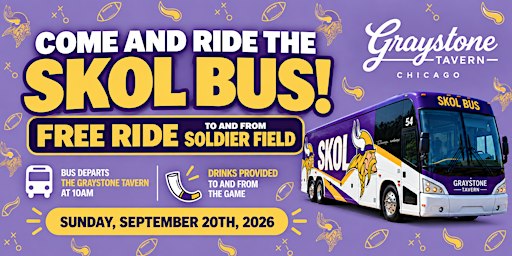 9/20 Vikings Vs. Bears Party Bus!!!