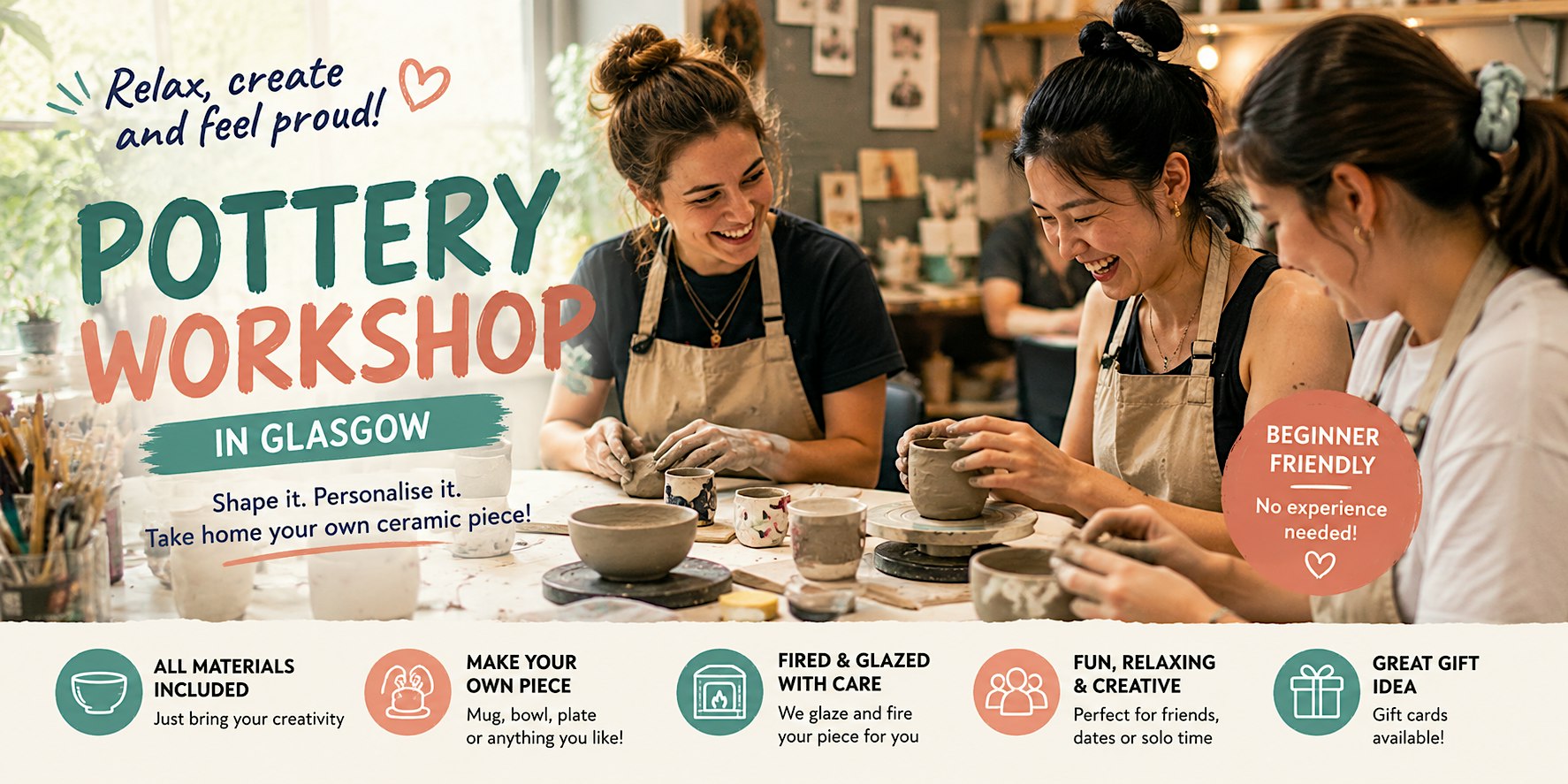 Make Your Own Earrings Workshop in Glasgow | Relaxed Craft, Drinks & Cats