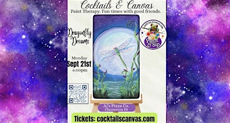 "Dragonfly Dreams" Cocktails and Canvas Fun Paint and Sip Social Art Event