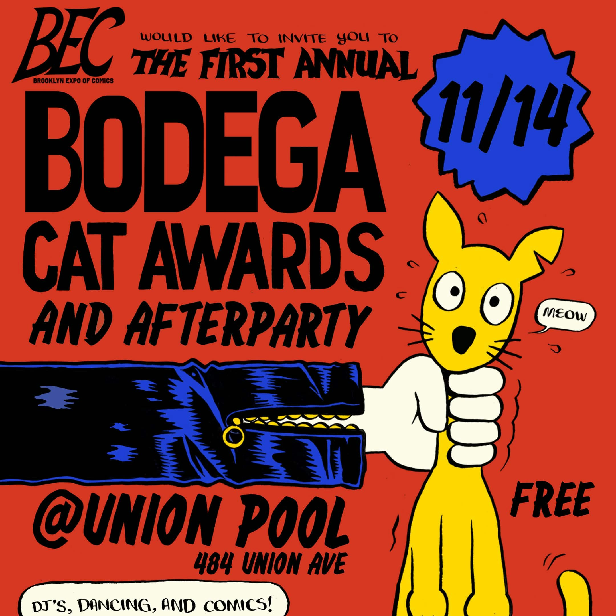 Brooklyn Expo of Comics: Cat Awards and Afterparty!