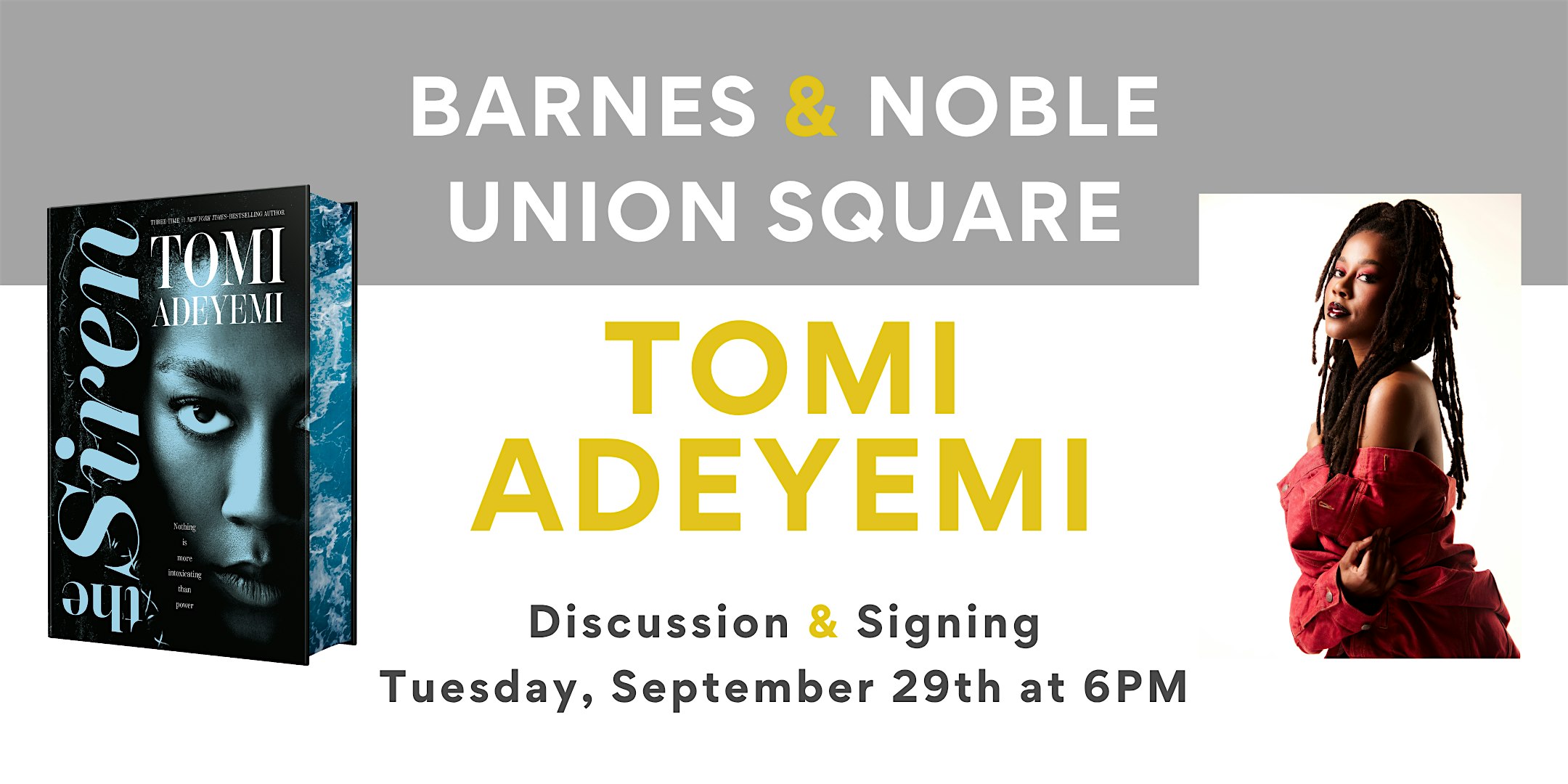 Tomi Adeyemi celebrates THE SIREN at B&N Union Square