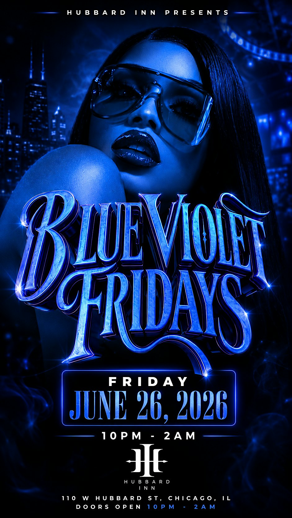 Hubbard Inn Blue Violet Fridays