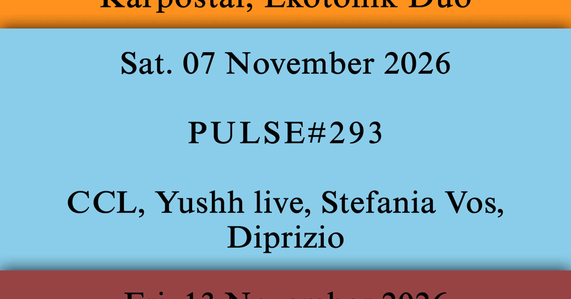 Pulse#293 - CCL, Yushh, Stefania Vos, Diprizio