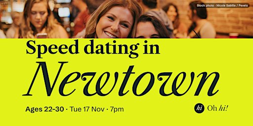 Speed Dating Newtown | Ages 22–30 | Tue 17 Nov 2026