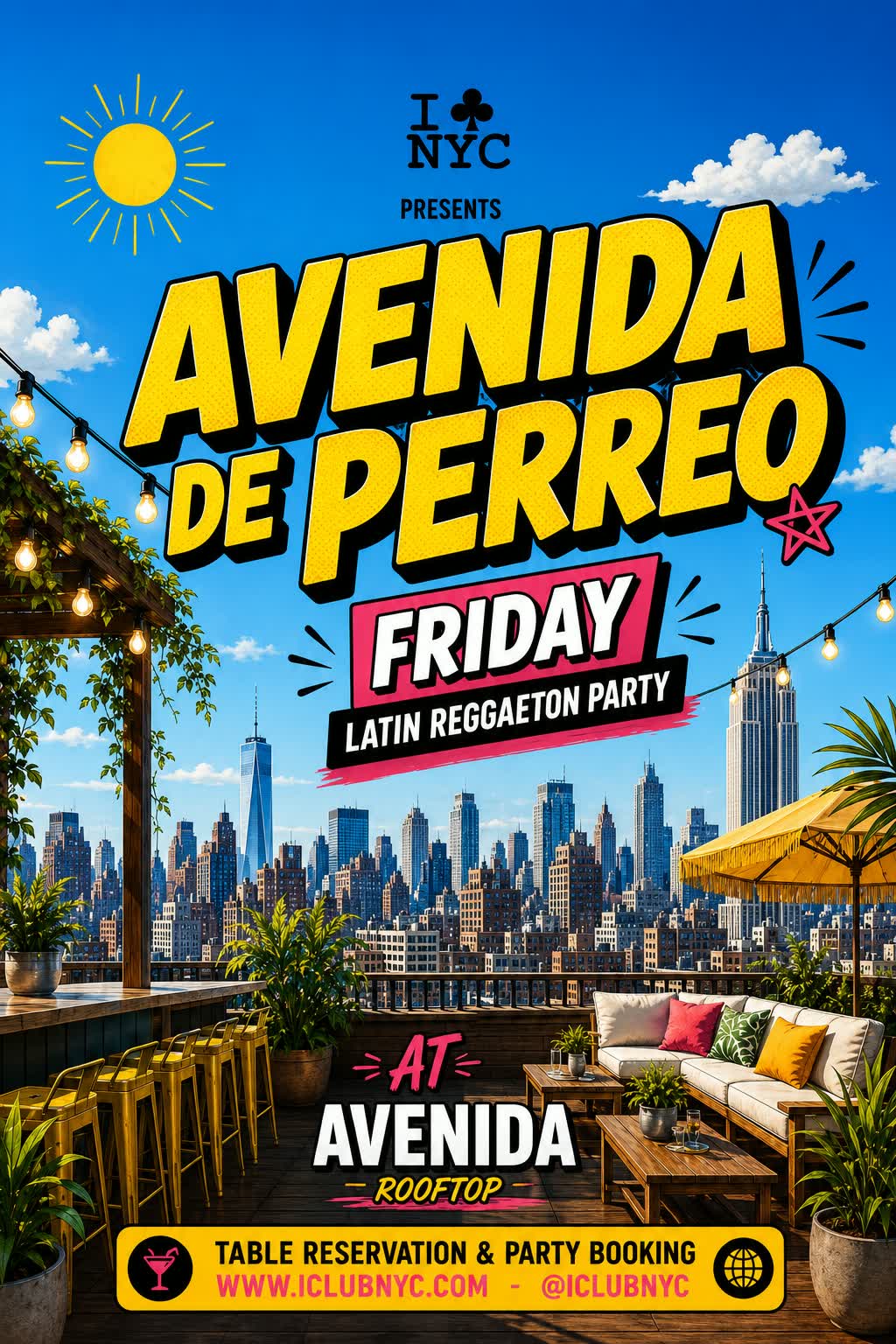 #1 AVENIDA DE PERREO - Latin Reggaeton Rooftop Party