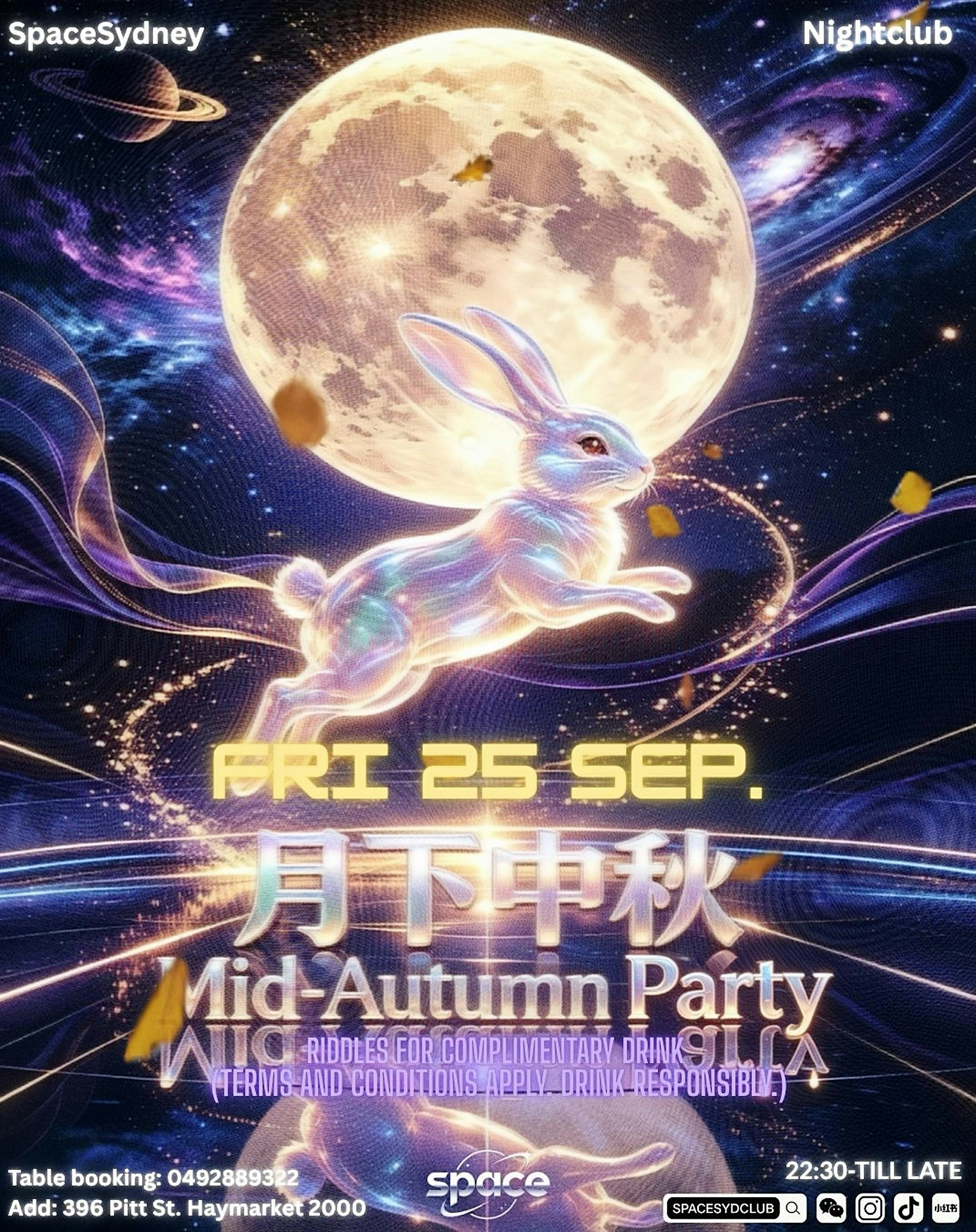 FRI 25 SEP Moonlit Party | SpaceSydney NightClub