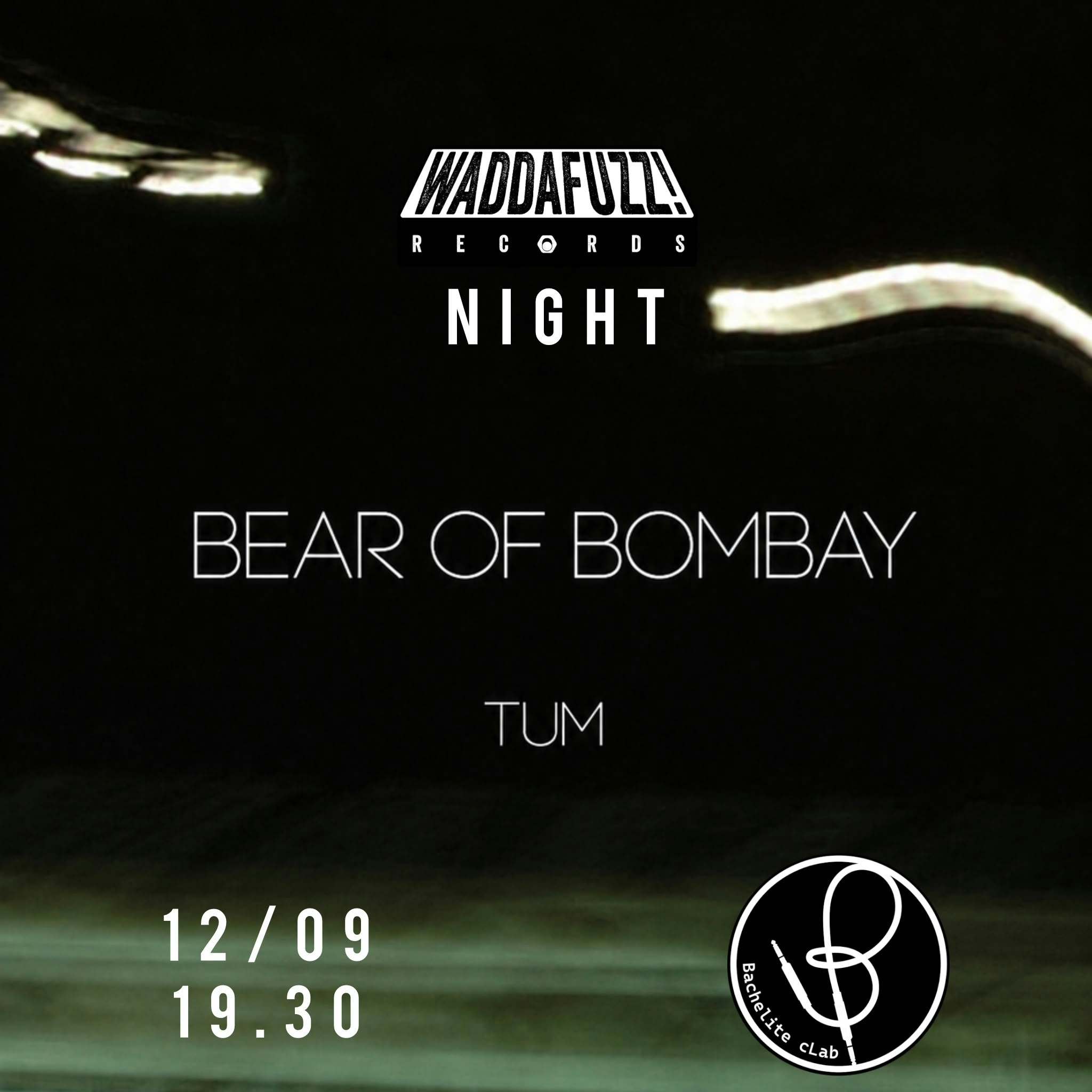 WADDAFUZZ RECORDS // BEAR OF BOMBAY + TUM live