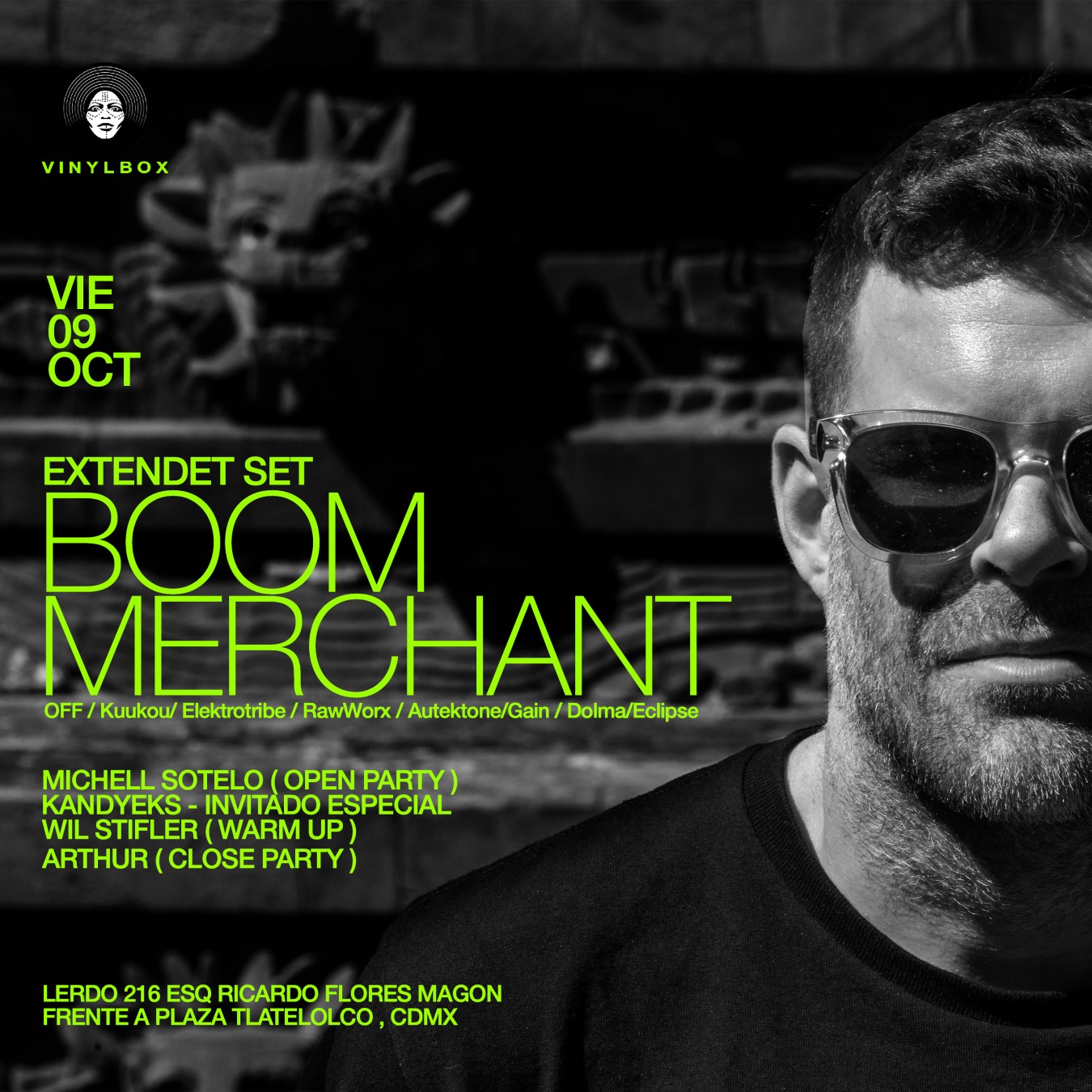 Concept Night + Vinylbox presentan Boom Merchant (Off/Kuukou/Autektone)