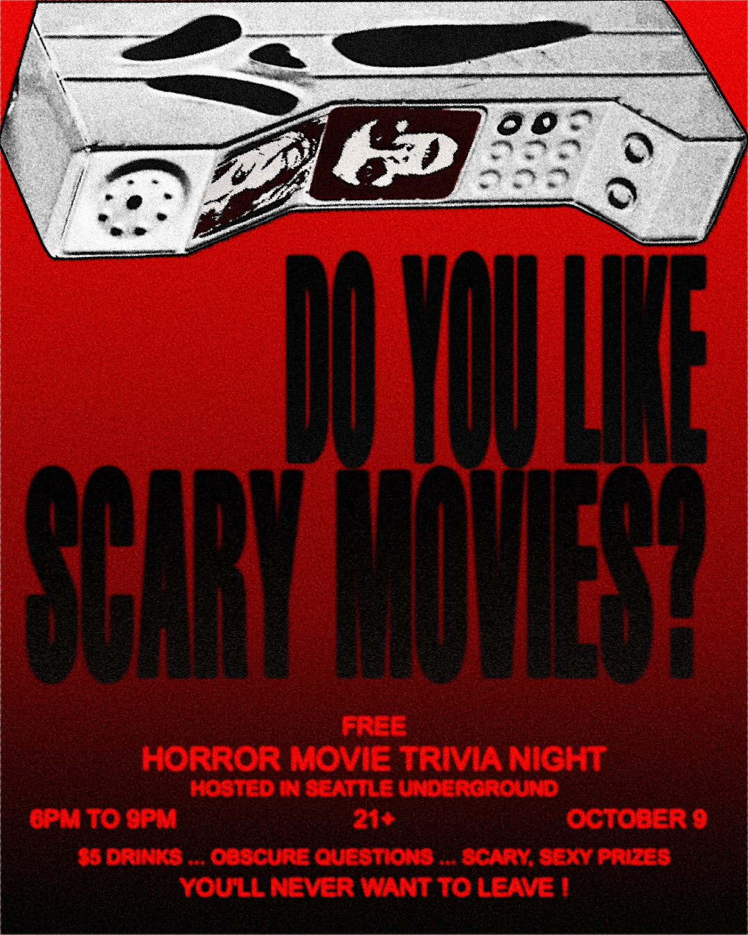 DO YOU LIKE SCARY MOVIES?: Horror Movie Trivia Night!