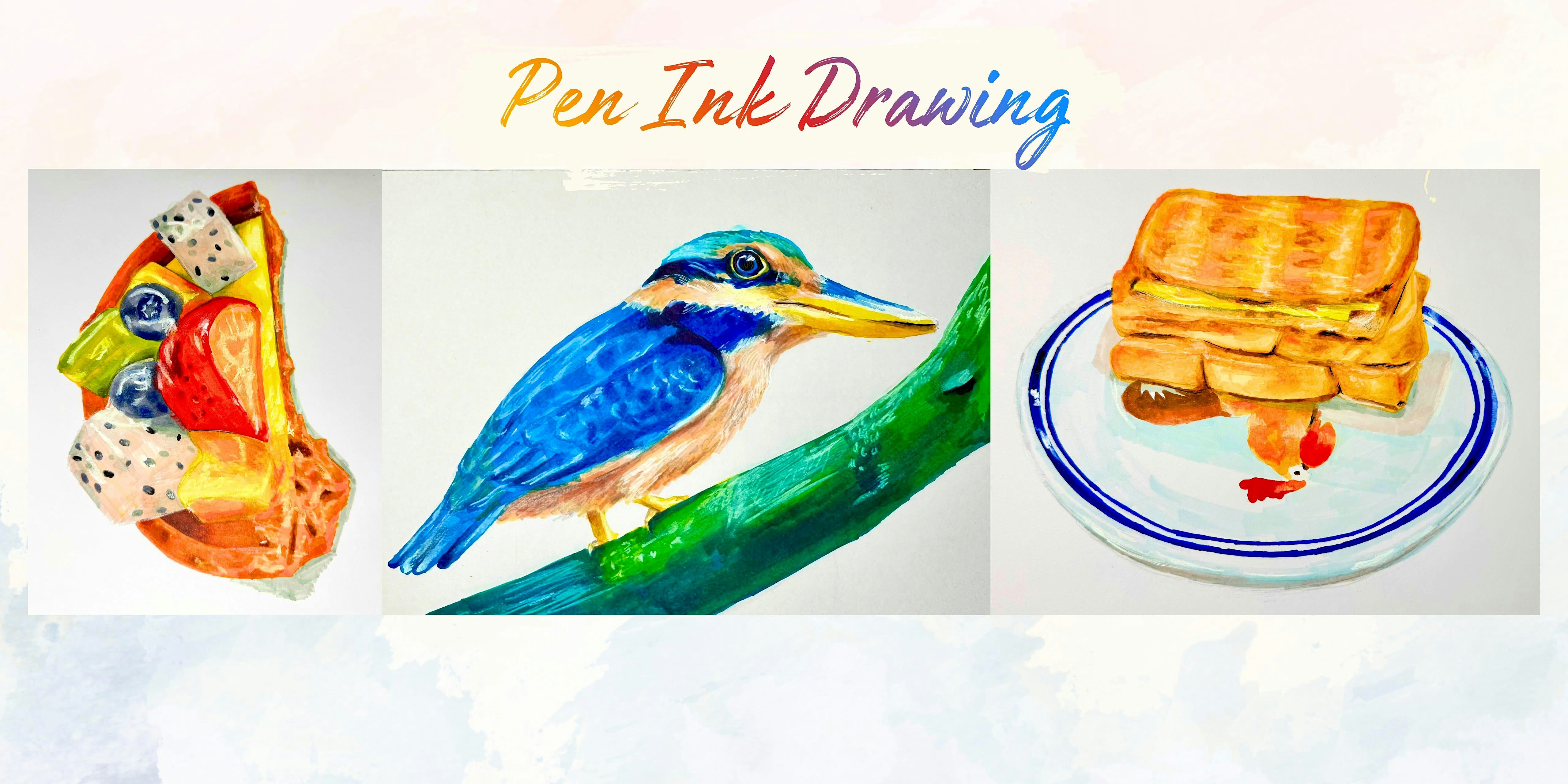 Pen Ink Drawing Course by Xiang Ling