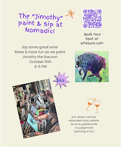 Jimothy The Raccoon Paint & Sip in Seattle!