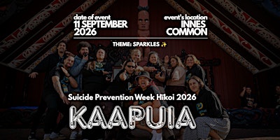 Kaapuia - Suicide Prevention Week Hīkoi 2026