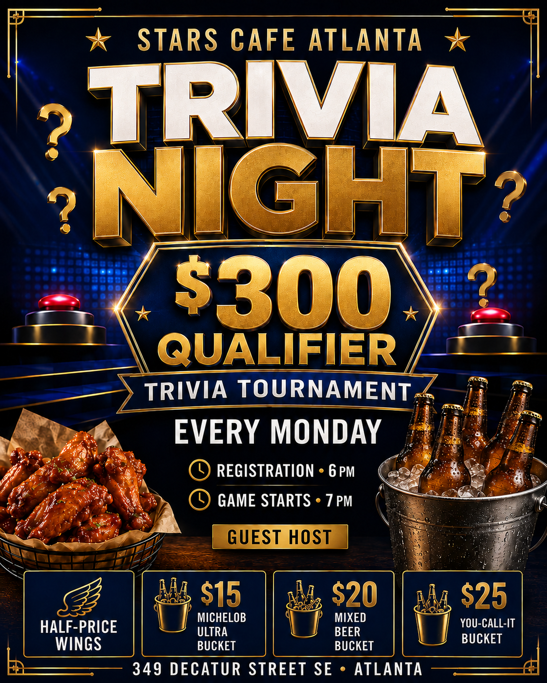 Monday Night Trivia at Stars Cafe | $300 Qualifier Tournament