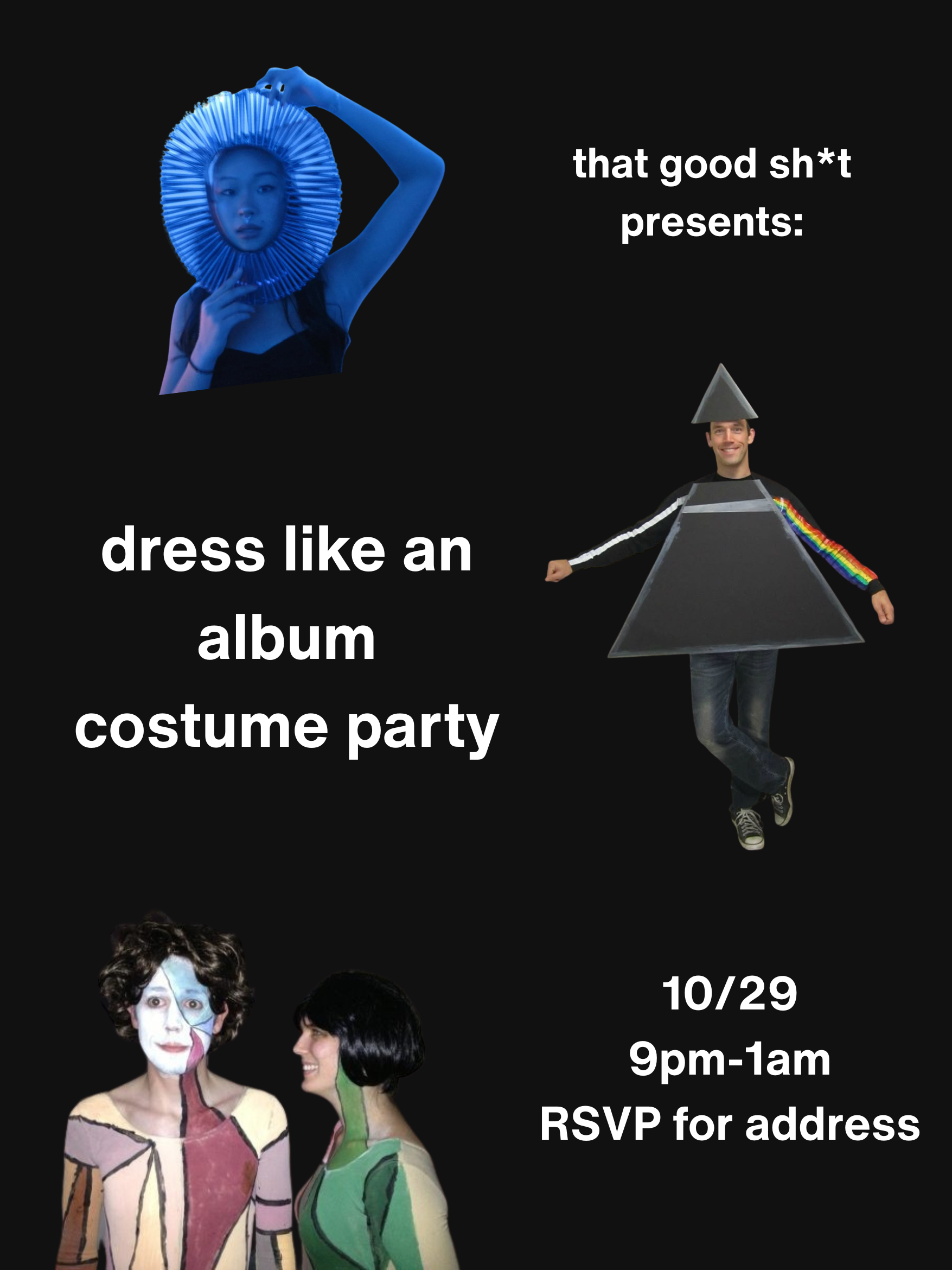 dress like an album halloween party!