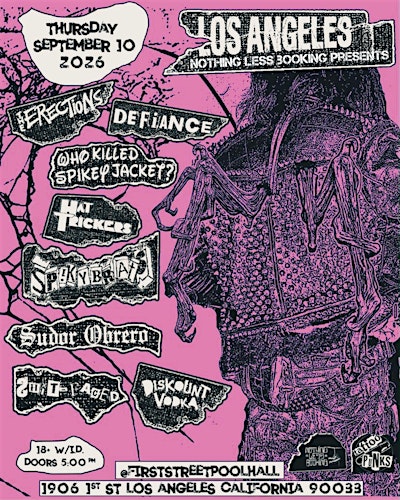 THE ERECTIONS|DEFIANCE|WKSJ?|HAT TRICKERS @ 1st ST BILLIARDS