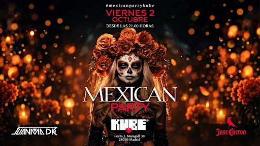 Fiesta mexicana con invitación a catering y regalos