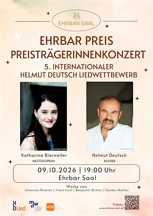 Ehrbar Preis | Preisträgerkonzert  | Helmut Deutsch Liedwettbewerb 2025
