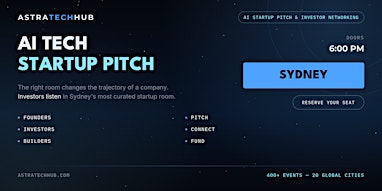 AI Startup Pitch & Investor Networking I Sydney