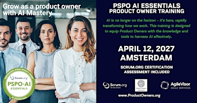 Product Owner - AI Essentials (PSPO-AIE). A Scrum.org Certified Training.