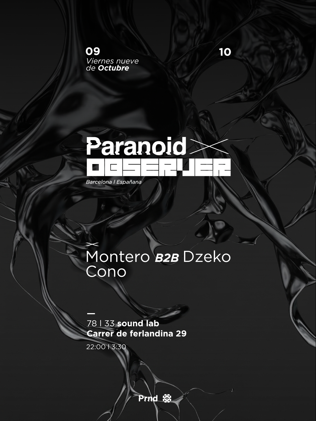 Paranoid x observer Pres/ Montero - Dzeko - Cono