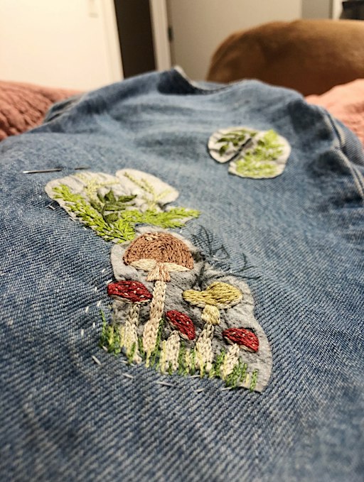 Visible Mending: Embroidered Patch Mends