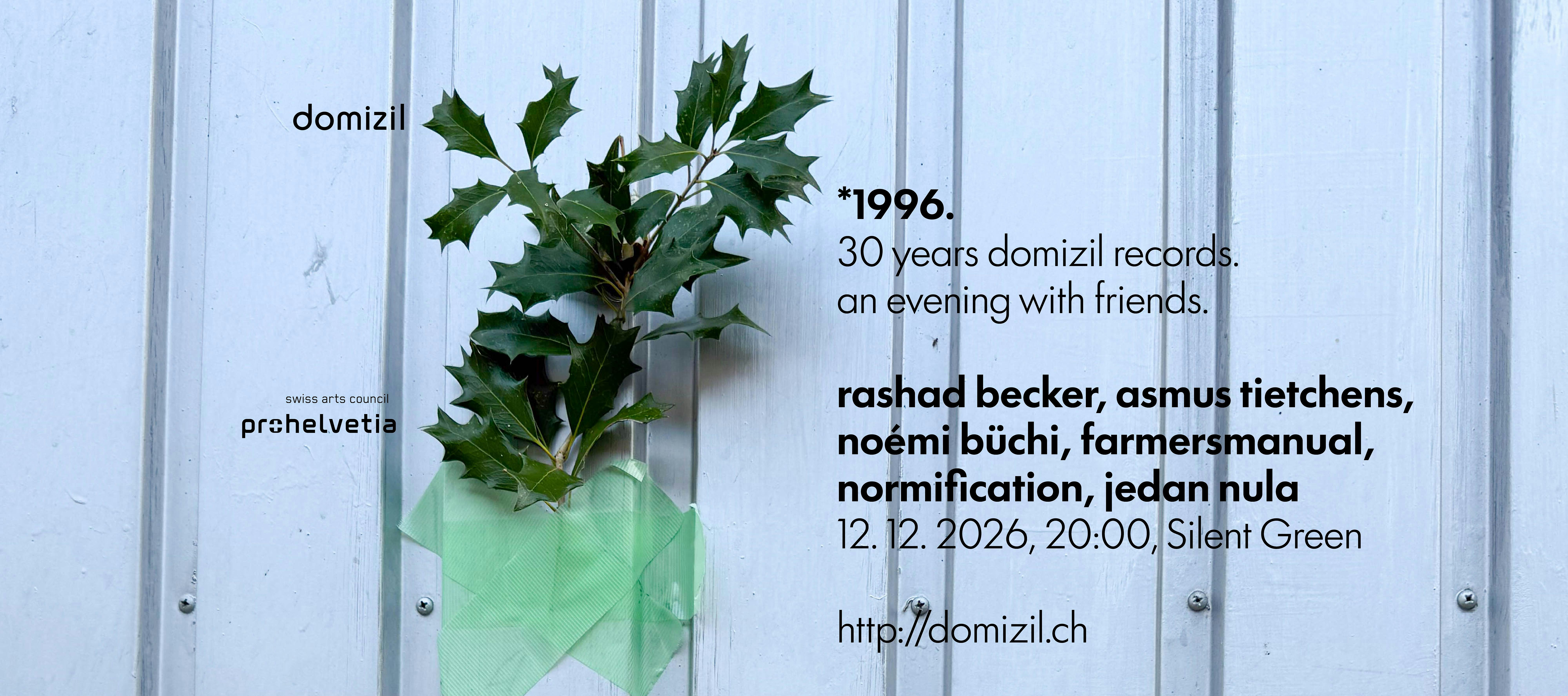 30 Years domizil records: an evening with friends.