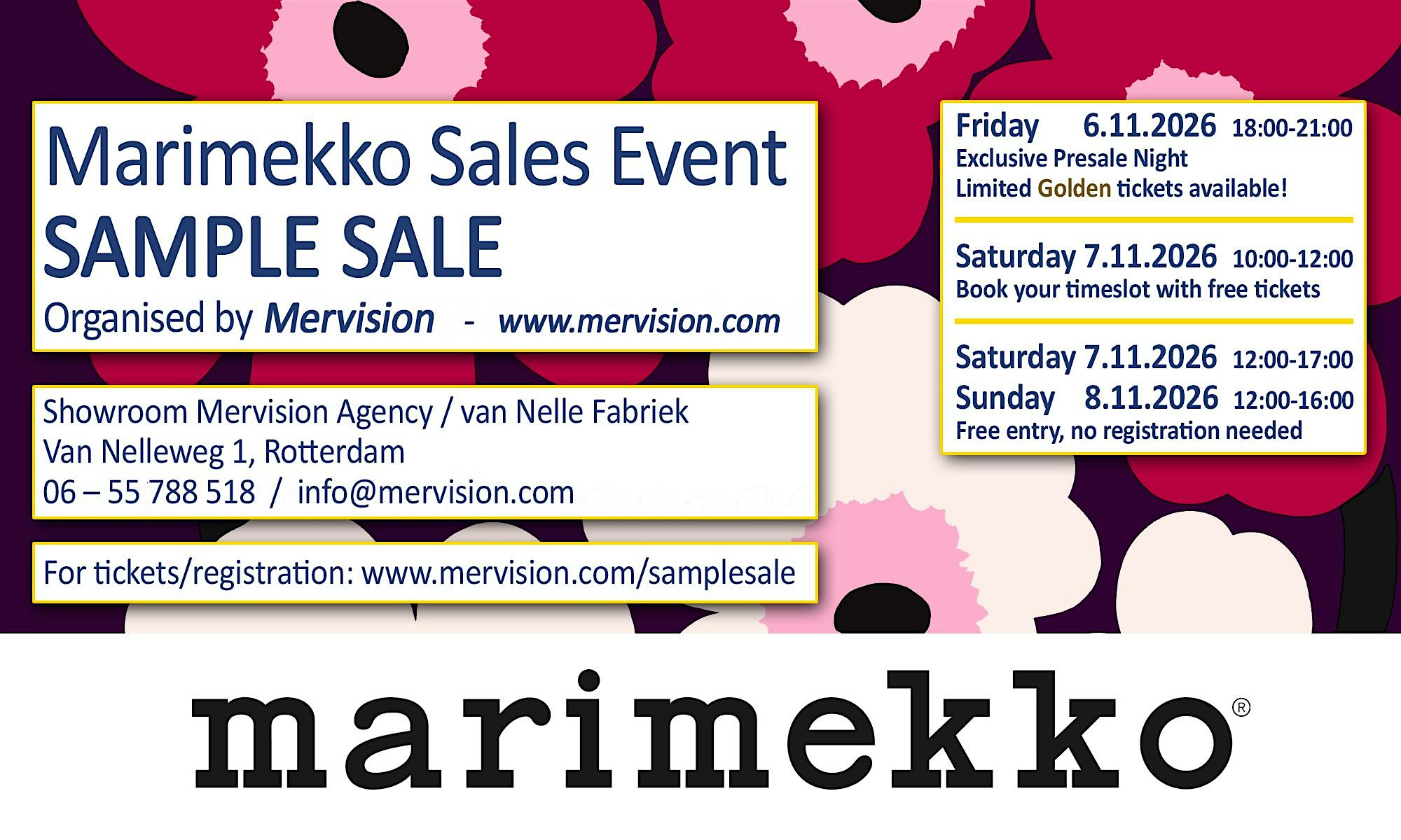 Marimekko Sample Sale 2026 Rotterdam