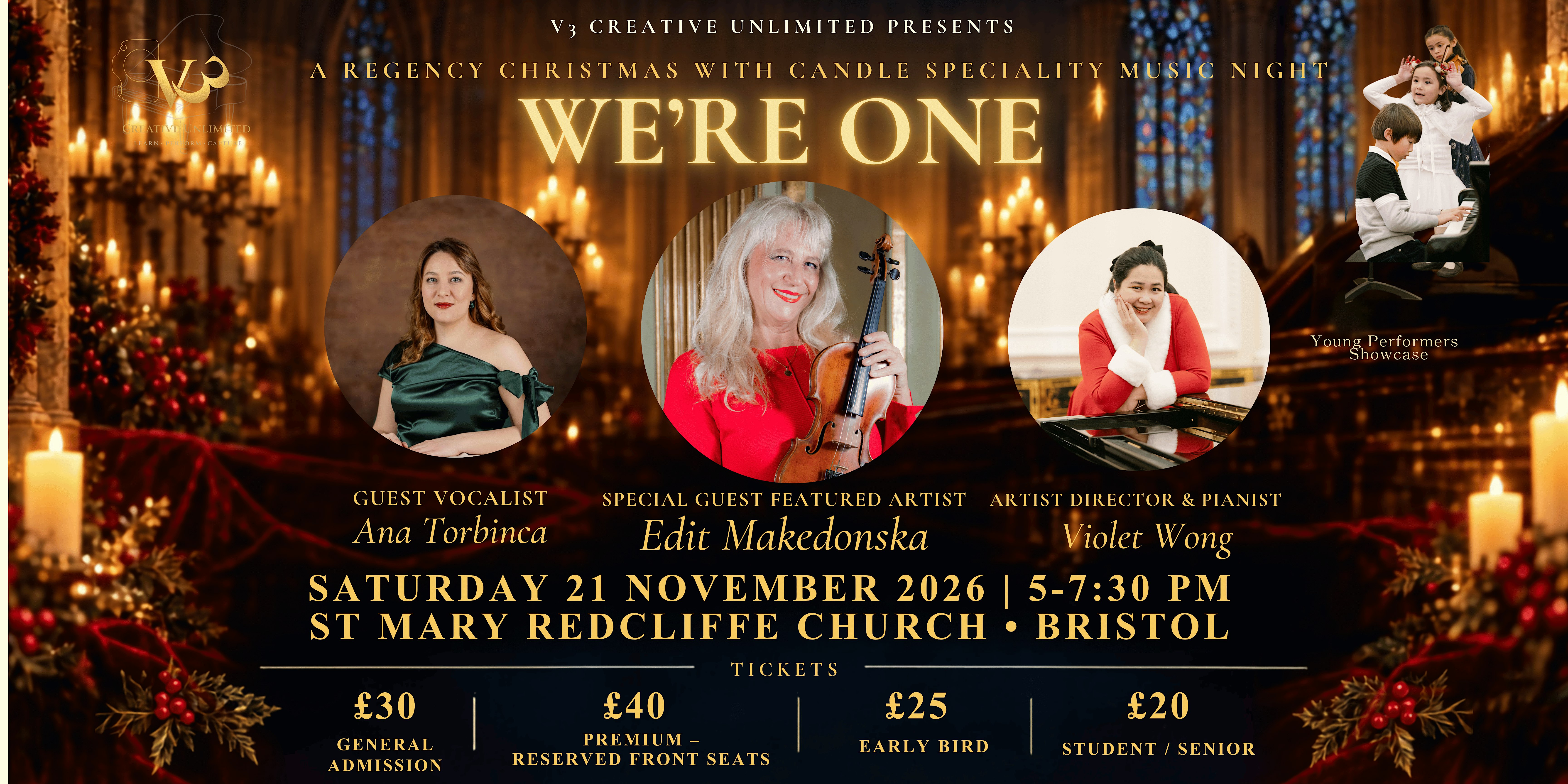 A Regency Christmas with Candles Speciality Music Night: We’re One 2026