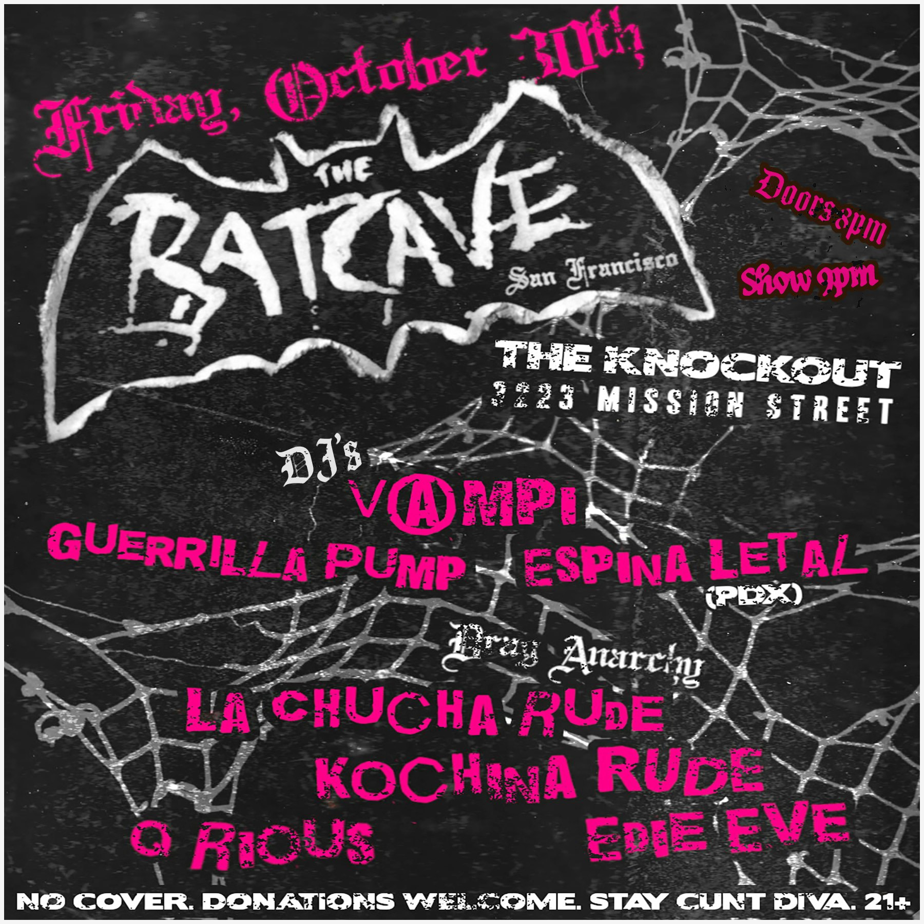 THE BATCAVE SF : DANCE PARTY AND DRAG SHOW