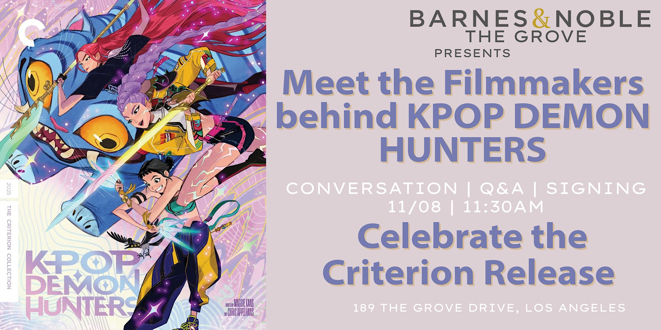 Meet the Filmmakers behind KPOP DEMON HUNTERS at B&N The Grove