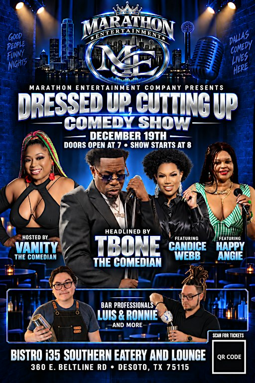 Dressed Up, Cutting Up Comedy Show w/ Dinner