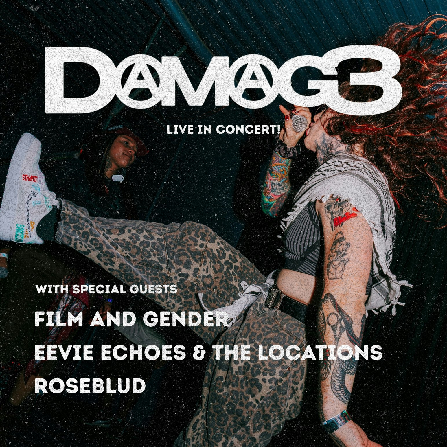 DAMAG3, Film and Gender, Eevie Echoes & The Locations, and Roseblud