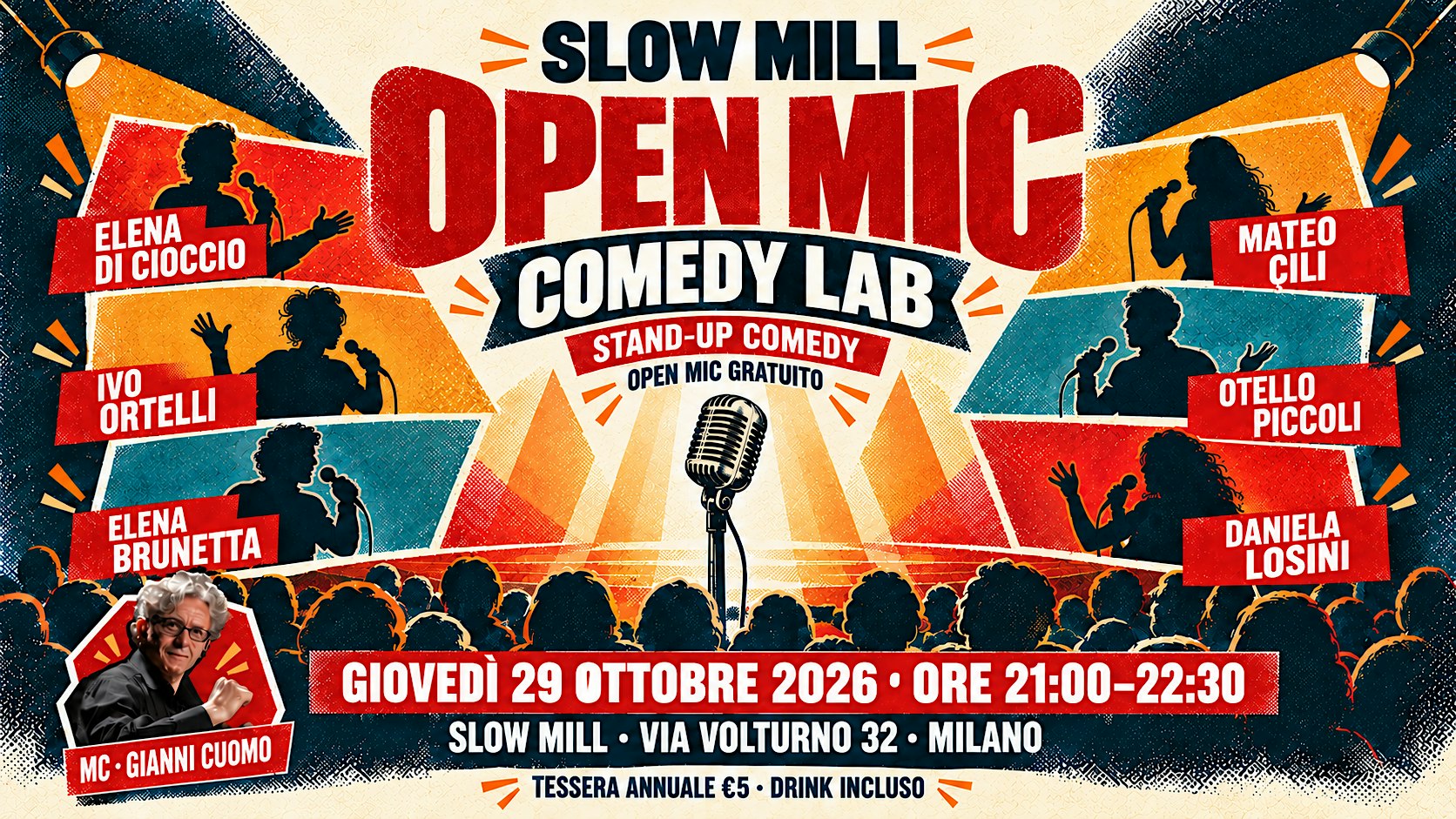 Slow Mill Open mic Comedy Lab – Open mic gratuito