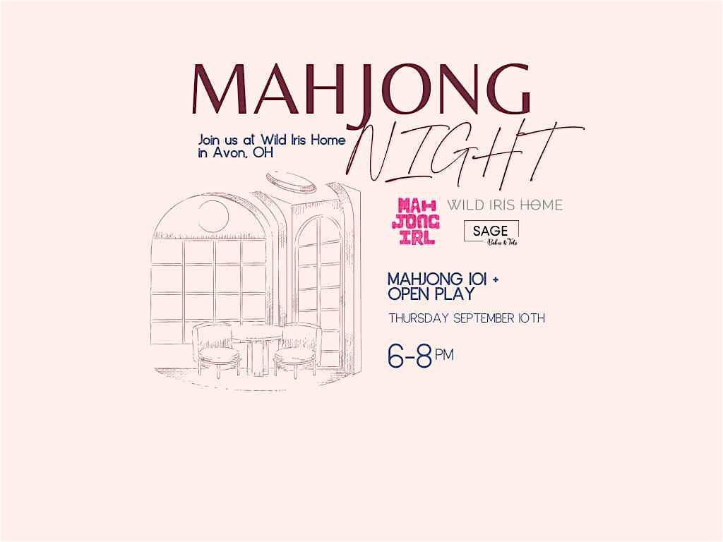 Mahjong 101 + Open Play at Wild Iris Home