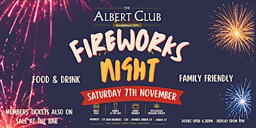 The Albert Club - Fireworks Night 2026