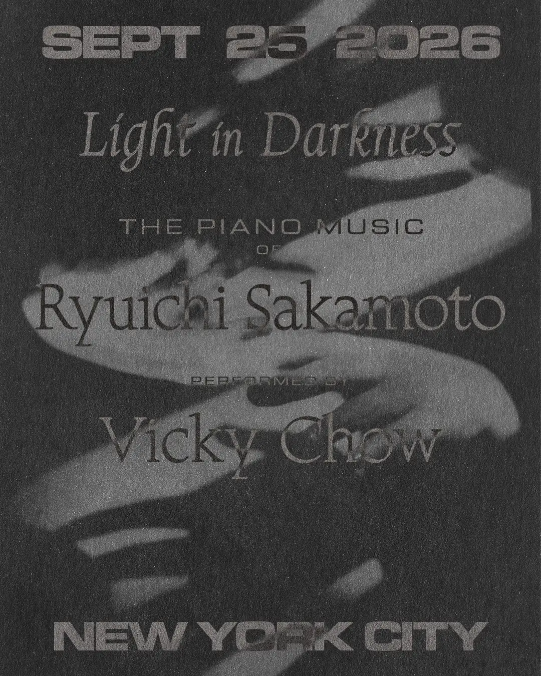 MEZAME FESTIVAL: Light in Darkness ~ The Piano of Music Ryuichi Sakamoto