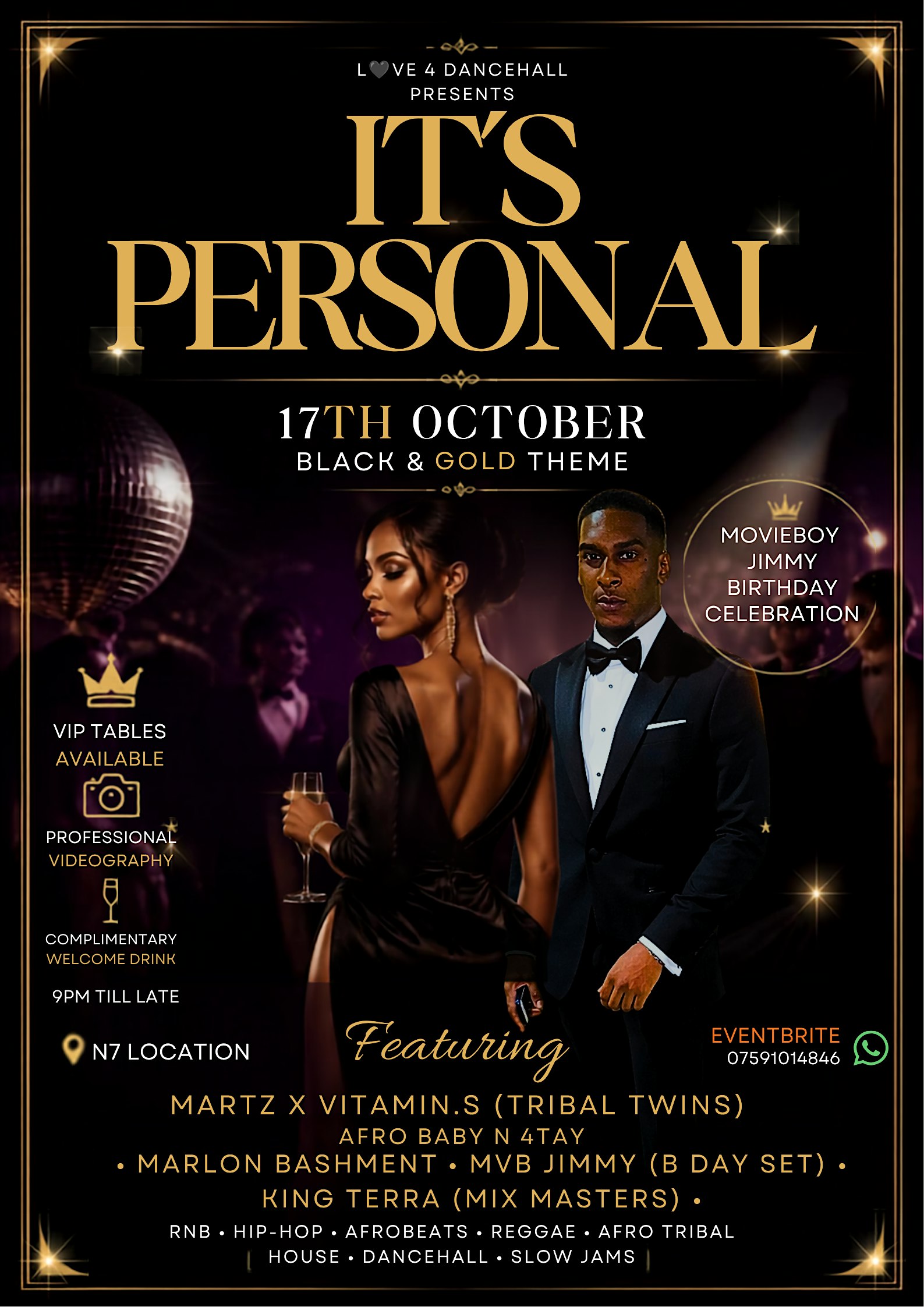 IT’S PERSONAL Black & Gold Theme