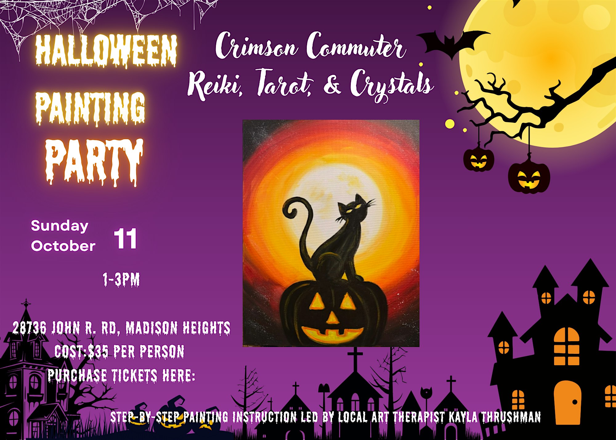 Halloween Painting Party at Crimson Commuter