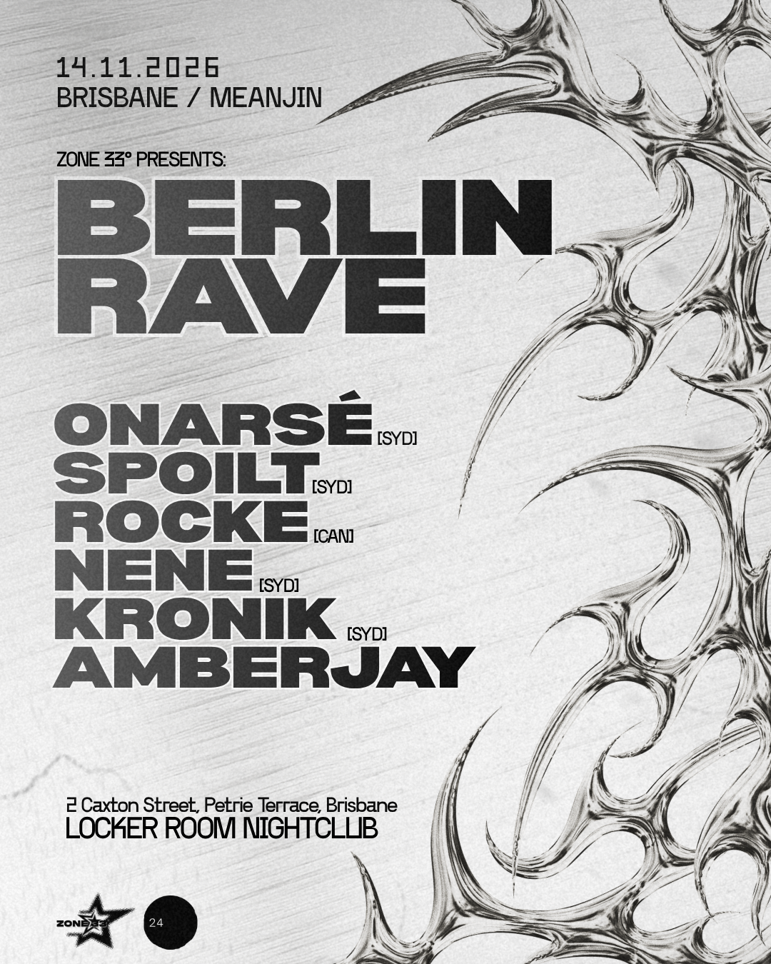 ZONE 33 PRESENTS: BERLIN RAVE [BRISBANE]