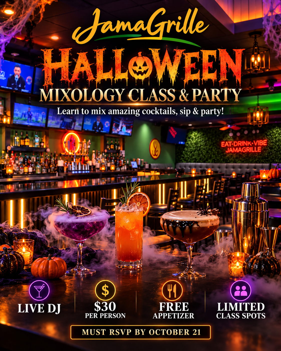 Jama Halloween Mixology party
