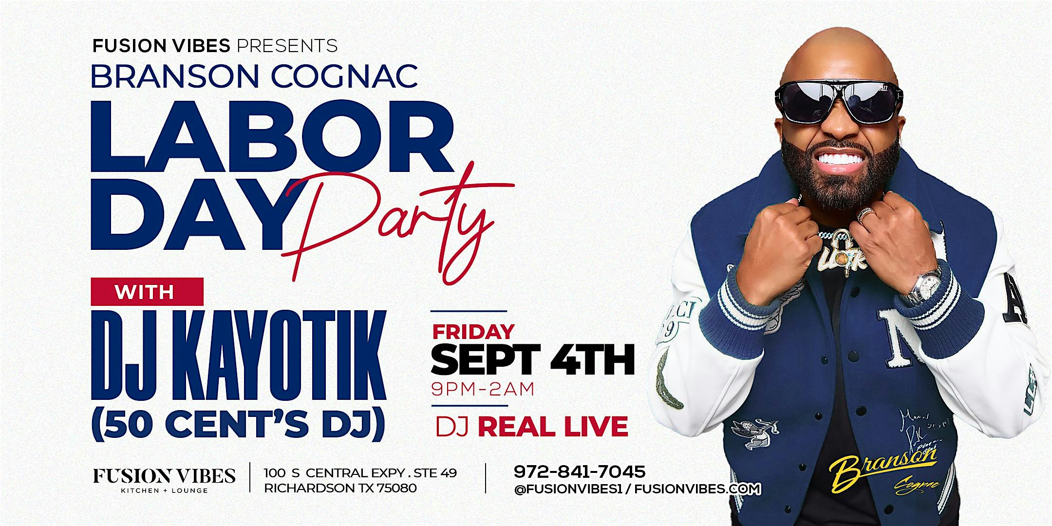 Dallas Labor Day Party 2026 | DJ Kayotik + Branson Cognac Takeover