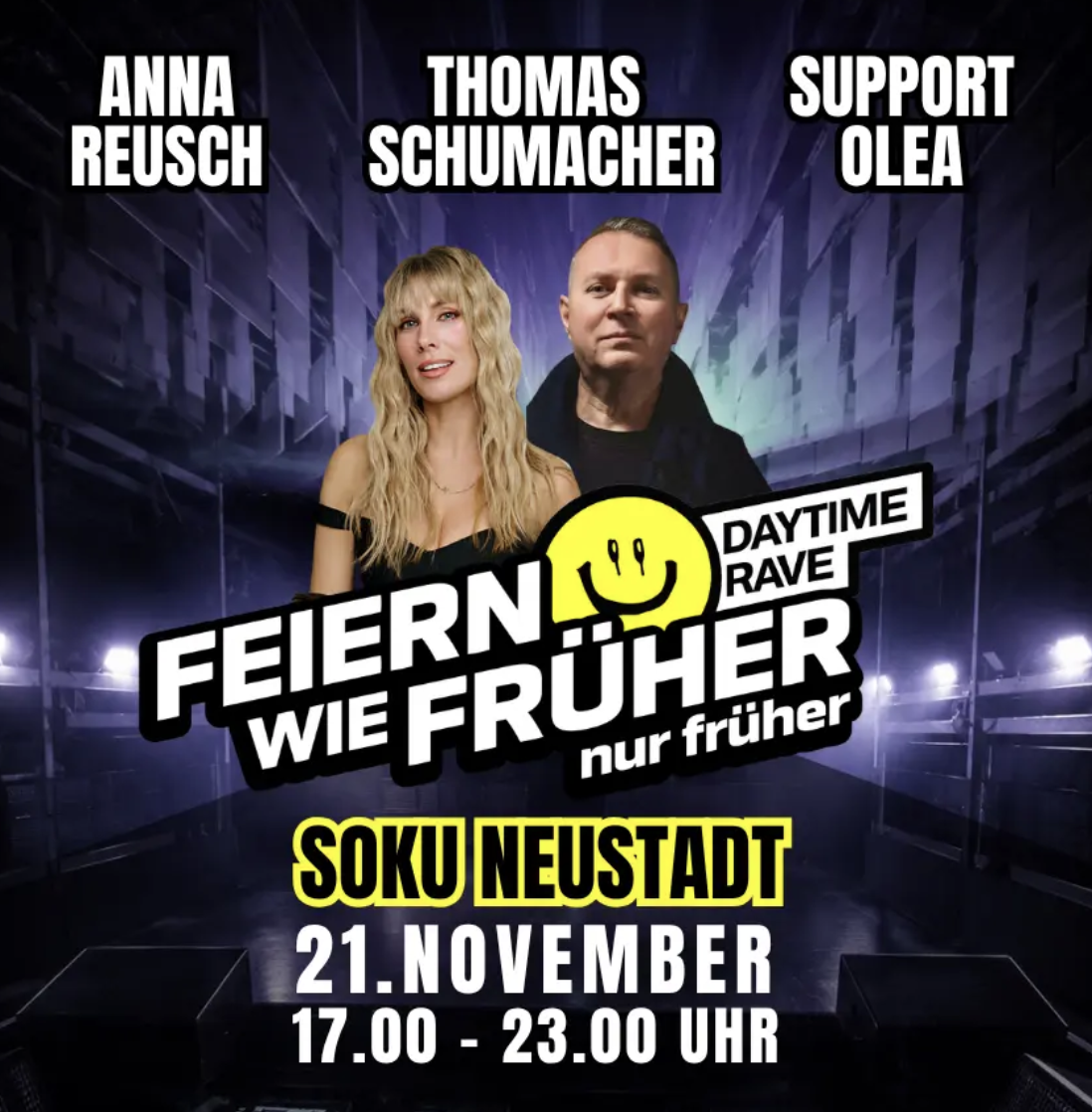 Feiern wie früher - nur früher! Der DAY RAVE mit Anna Reusch & Thomas Schumacher
