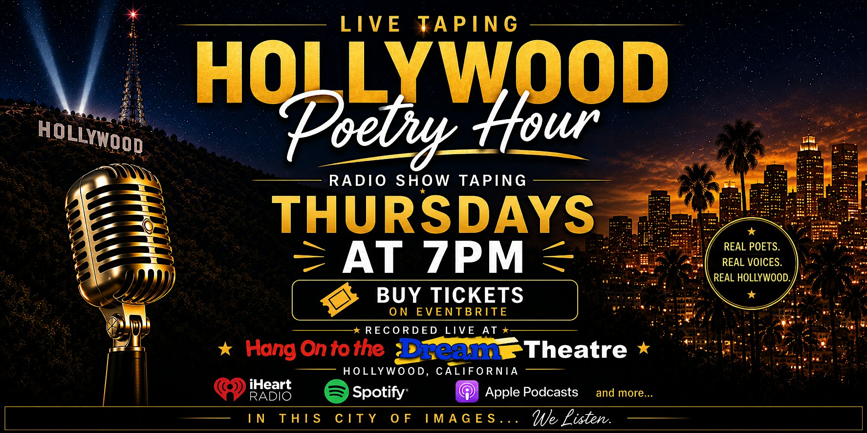 Hollywood Poetry Night!  Live Taping on iHeart Radio!